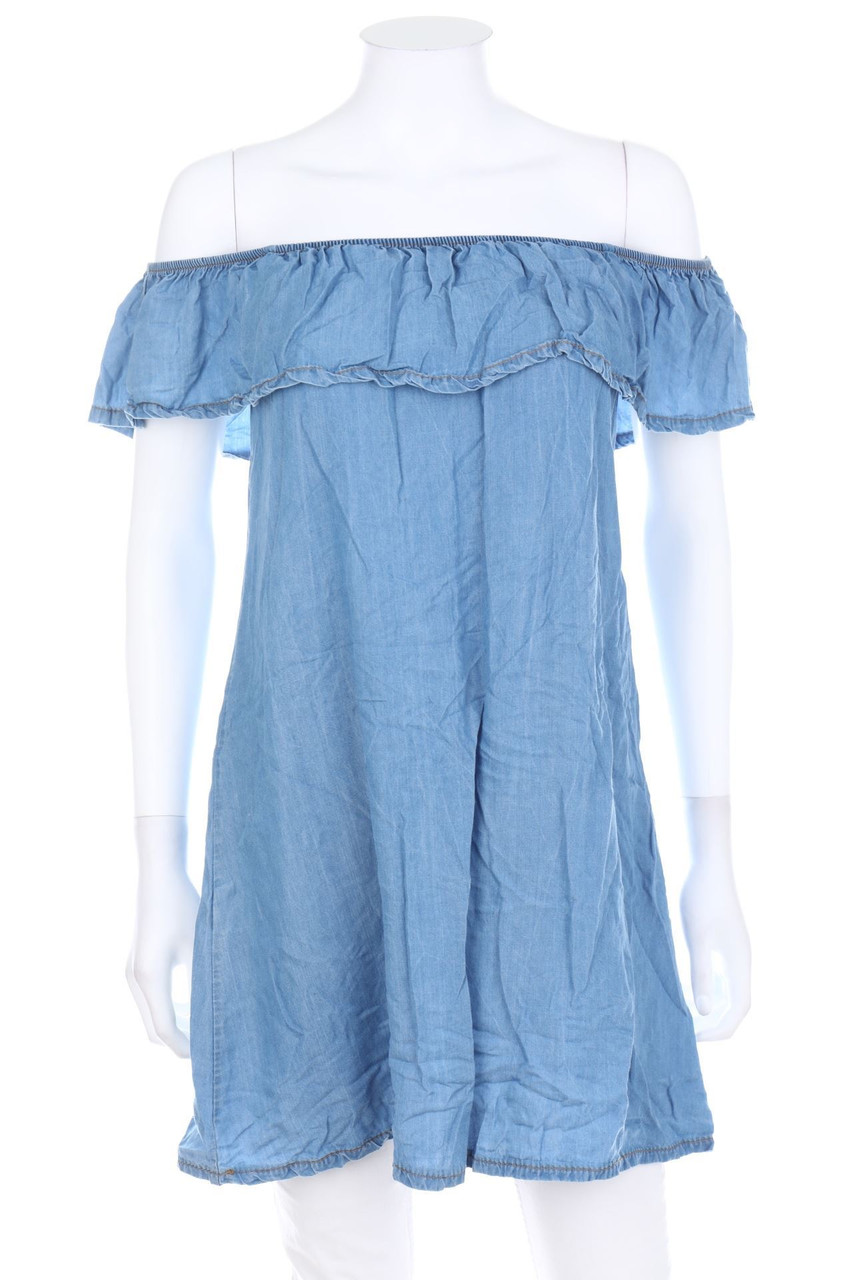 No Label - Off-the-shoulder blouse, Denim Look - S