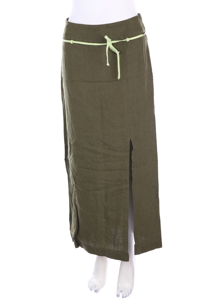 1.2.3. UN DEUX TROIS Paris - Skirt, Linen with Slit - D 38