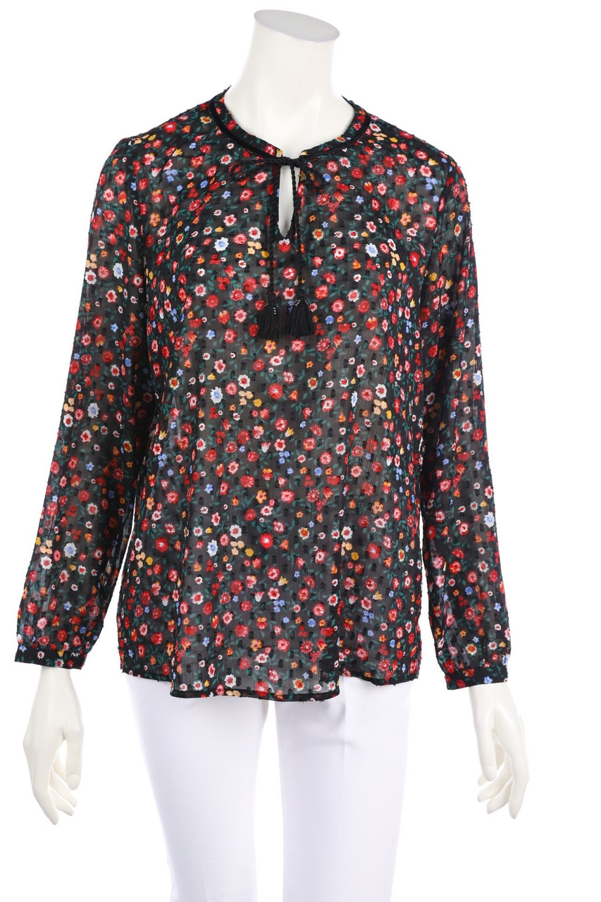 comma - Tunika-Bluse mit Blumen-Print - D 40