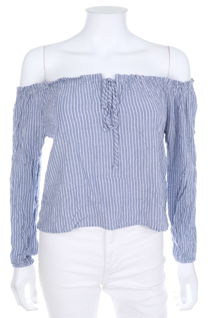 HOLLISTER - Carmen-Bluse mit Streifen - M