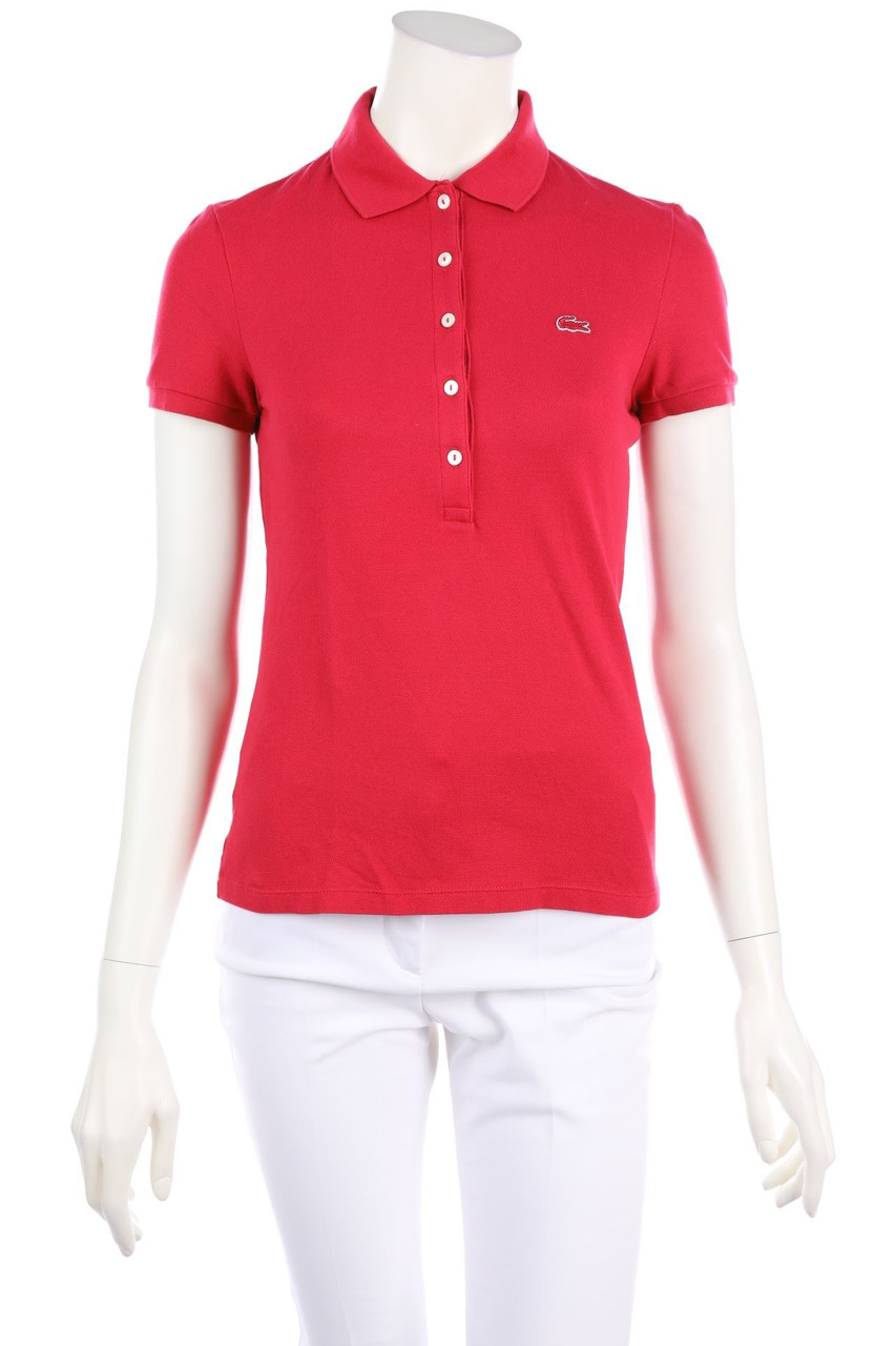 LACOSTE - polo shirt with Logo-Stitching - D 32