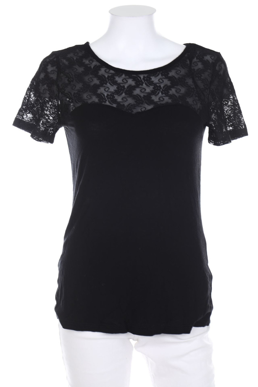 BODYFLIRT - Kurzarm-Bluse mit Spitze - D 36-38