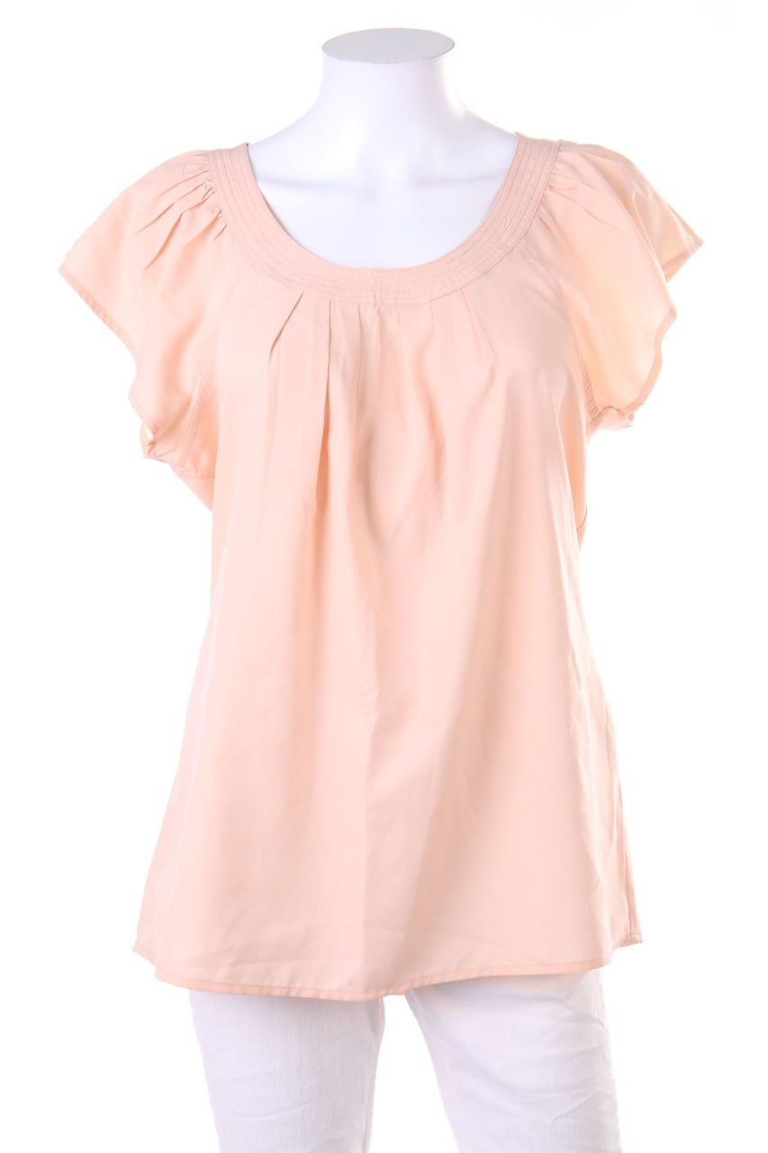 ONLY - Kurzarm-Bluse mit Falten - D 38