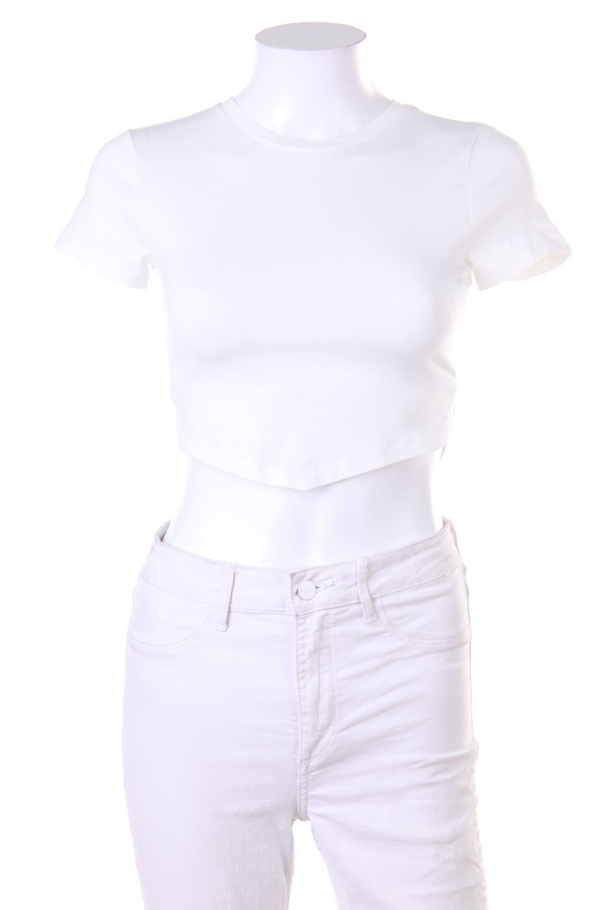 Bershka - Cropped-Shirt with Rhinestones - S