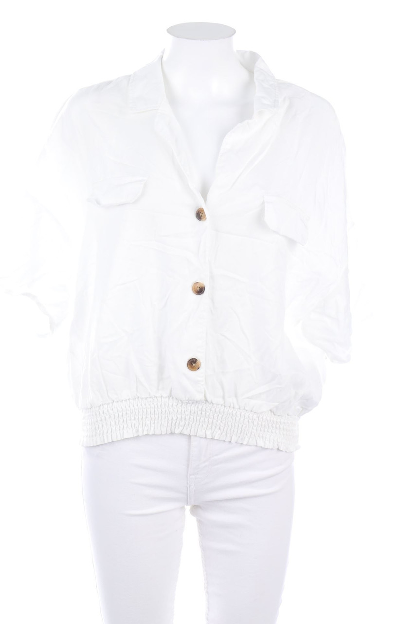 AMISU - Shirt Blouse, Smok Detailing - XL