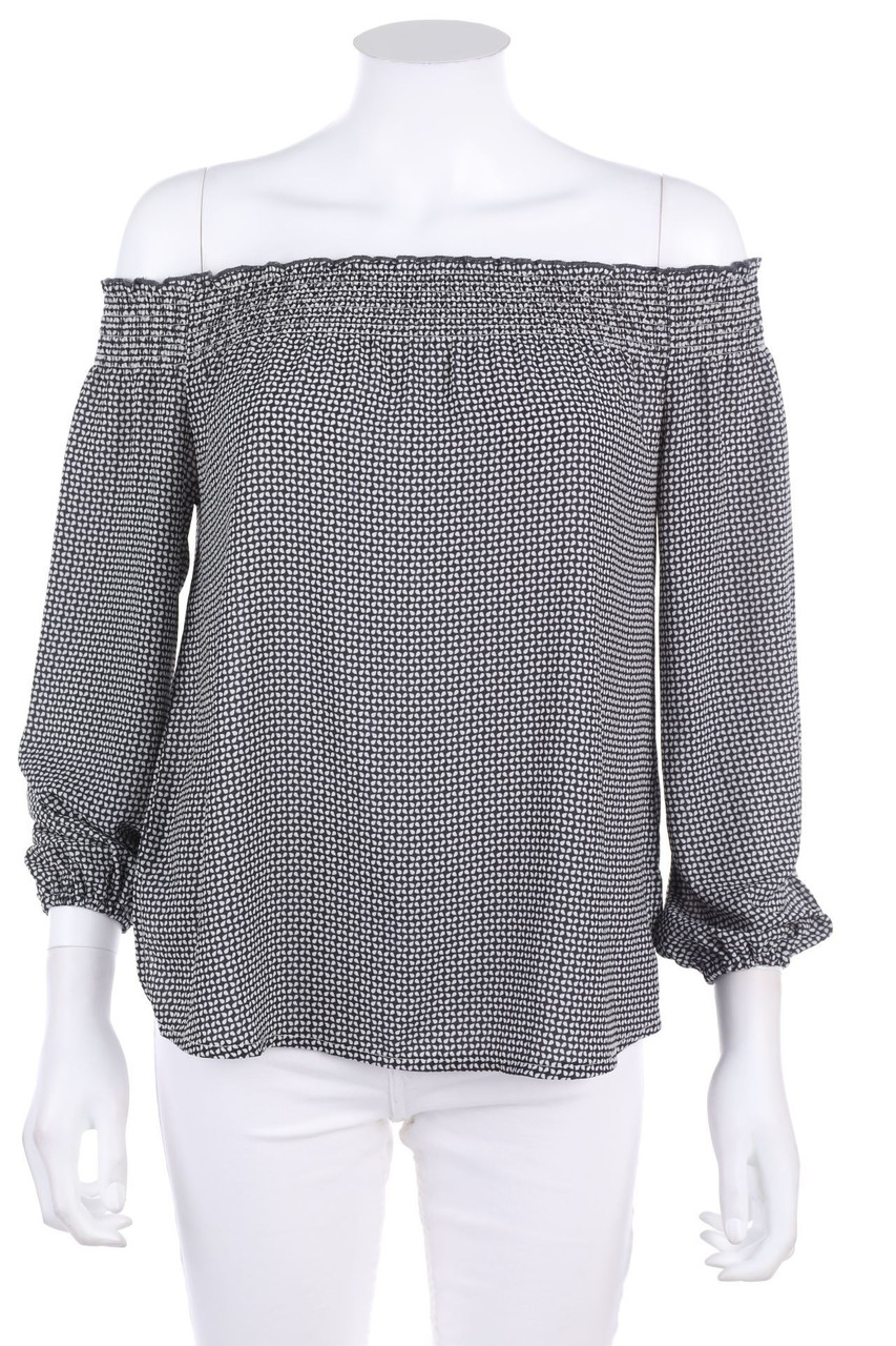 TALLY WEiJL - Off-the-shoulder blouse, Smok Detailing - S