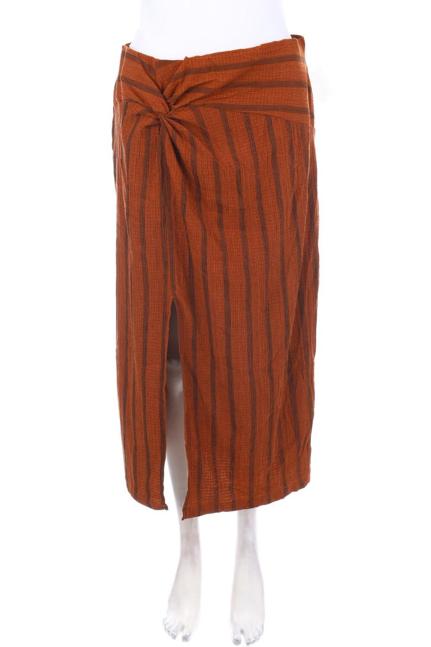 H&M - Midirock mit Streifen - L