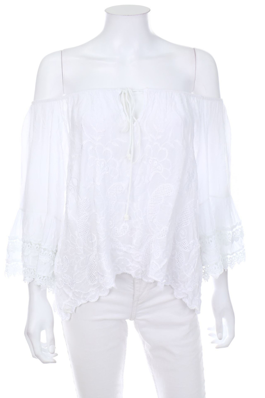 zebra - Off-the-shoulder blouse with floral print - XS