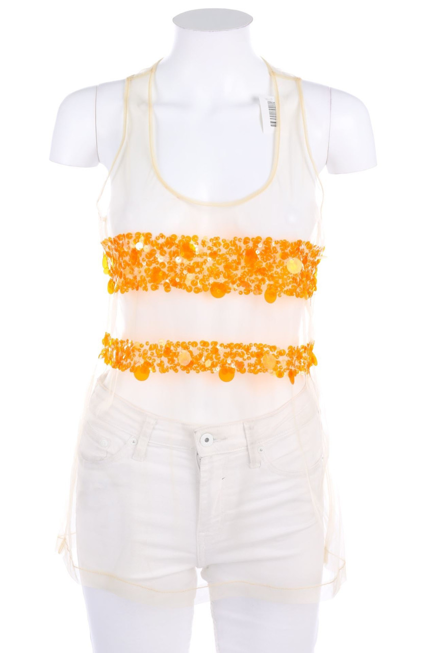 No Label - Blouse Top with Sequins - D 38