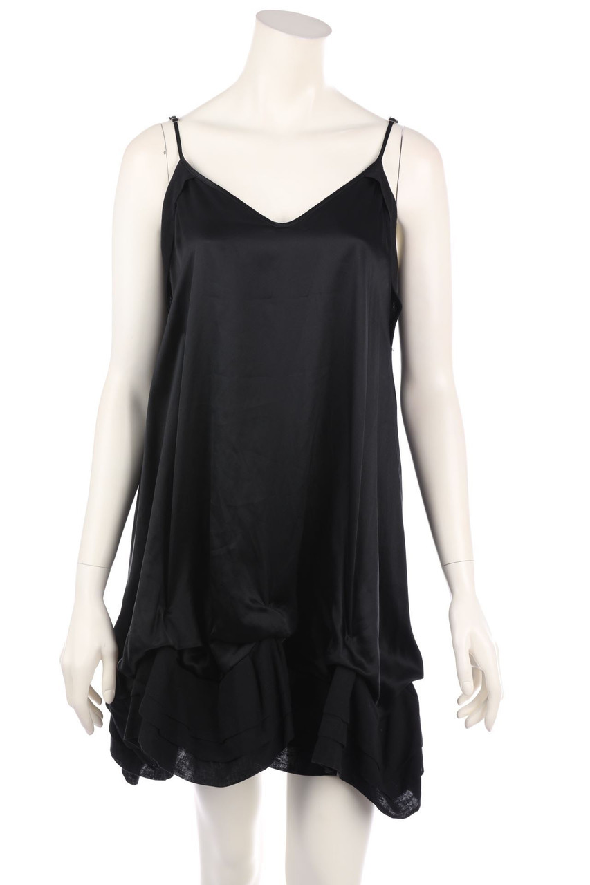 maje - Satin Silk Evening Dress with Draping - D 34