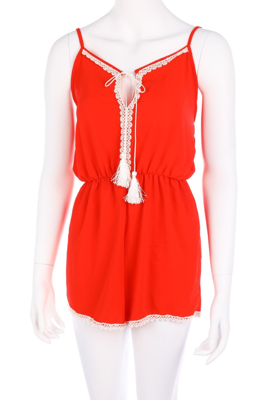 NEW COLLECTION - Playsuit im Boho-Stil mit Spitze - D 34