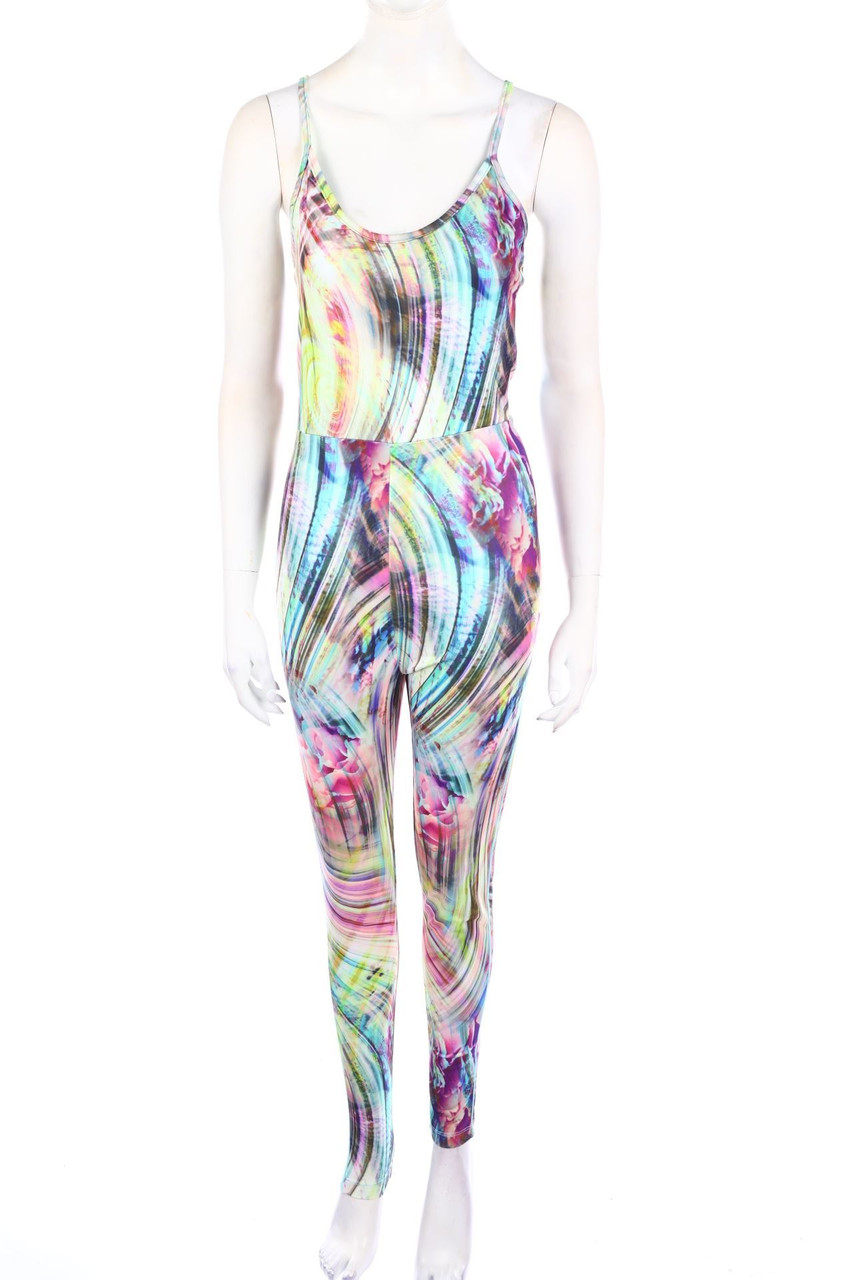 No Label - Print-Jumpsuit with Lacing - L