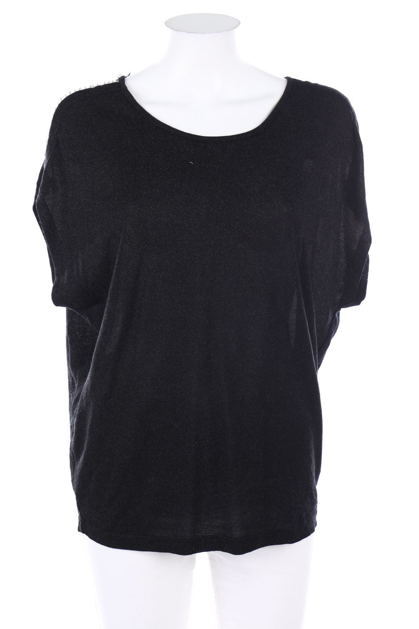 CLOCKHOUSE by C&A - Glitzer-Kurzarm-Shirt mit Cut-outs - XS