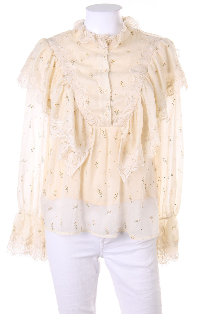 SOFIE SCHNOOR - Print-Blouse with Lace - XS