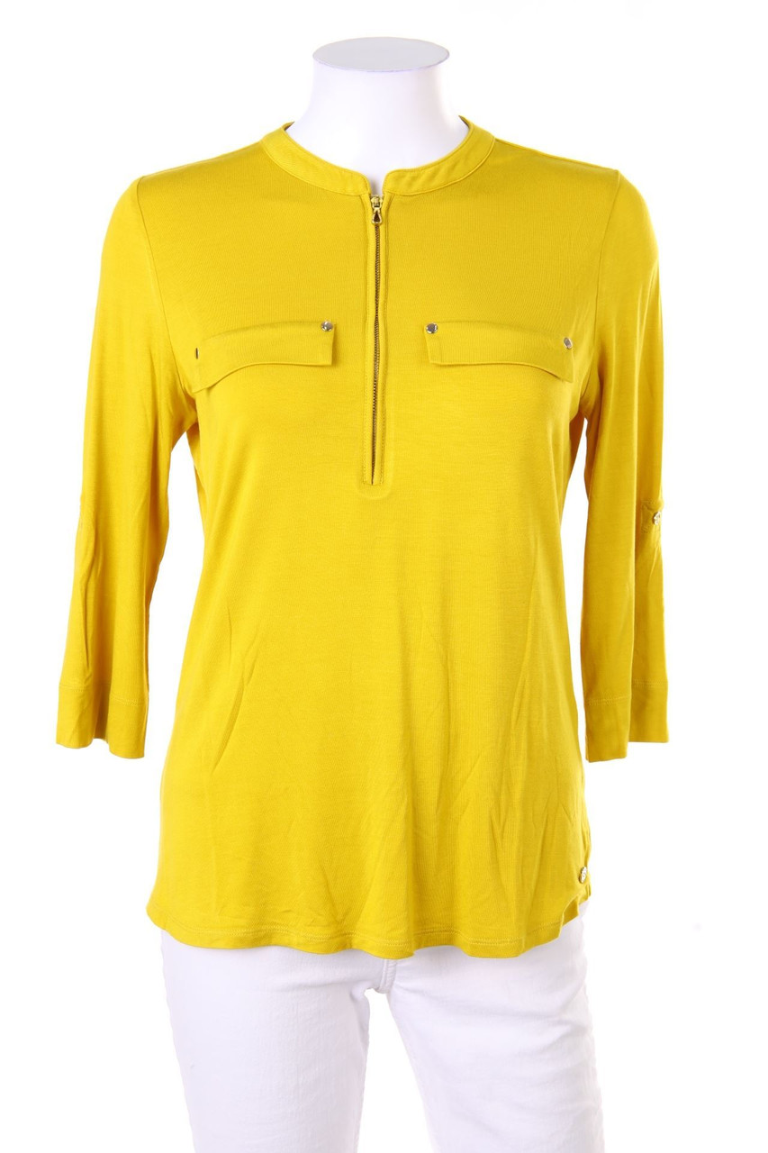 MANOR woman - Jersey-Blouse with 3/4 Sleeve with Roll-up Sleeves - S