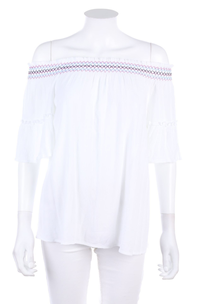 Yessica by C&A - Carmen-Bluse mit Raffungen - D 38