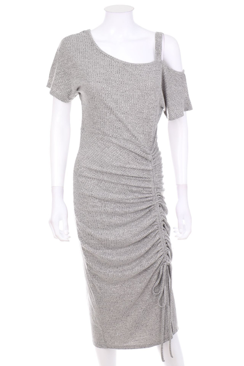 SHEIN - Midikleid mit Raffungen - M