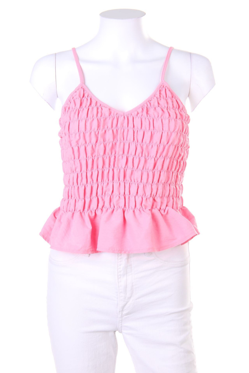 No Label - Crop-Top, Smok Detailing - D 36-38