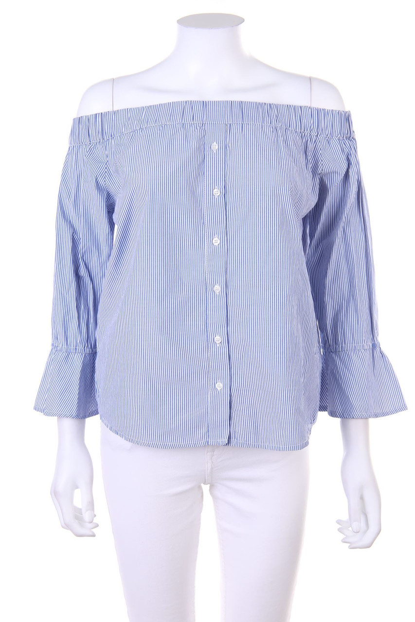 AMISU - Off-the-shoulder blouse with Stripes - XS