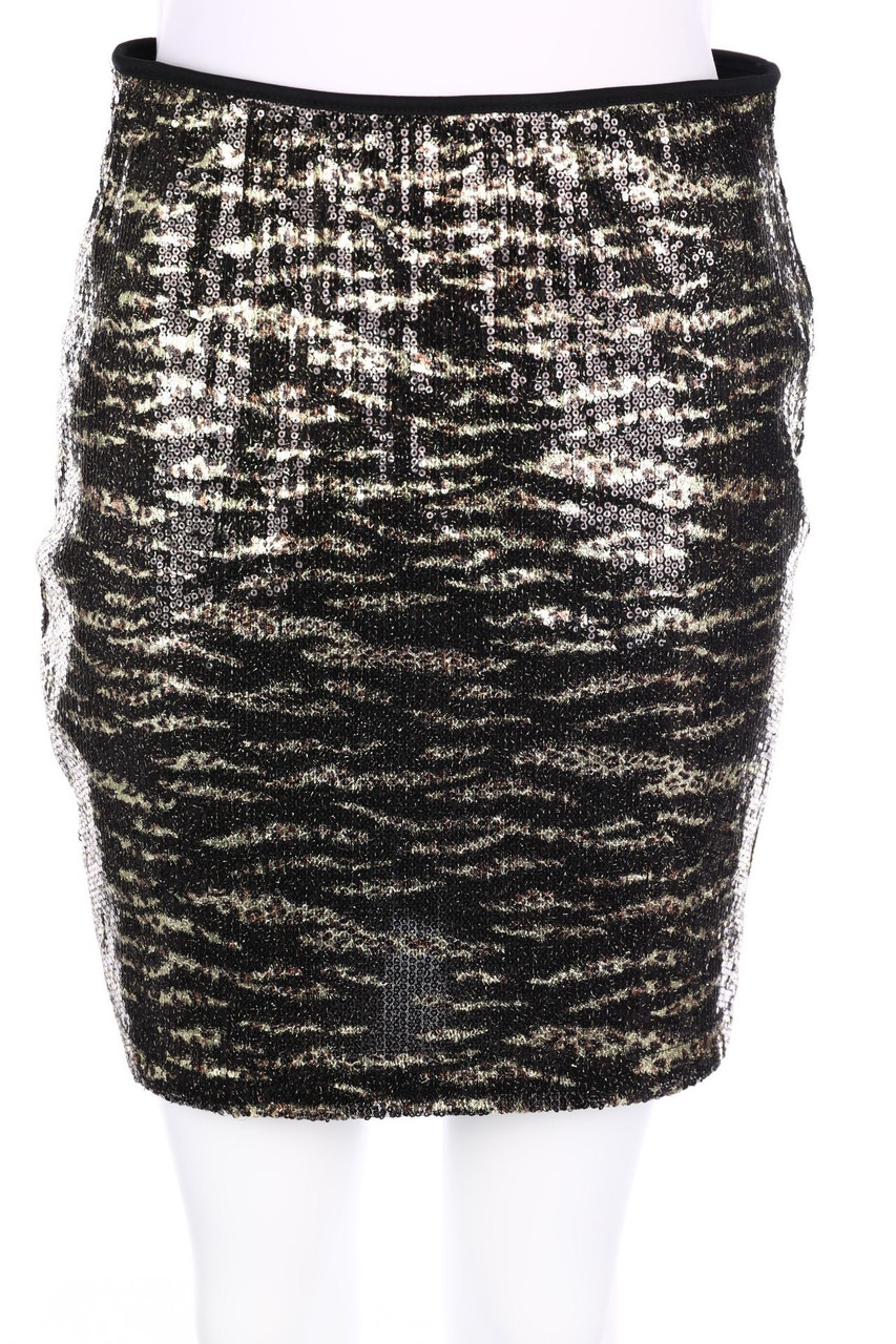 VILA - Pailletten-Minirock mit Metallic-Effekt - M