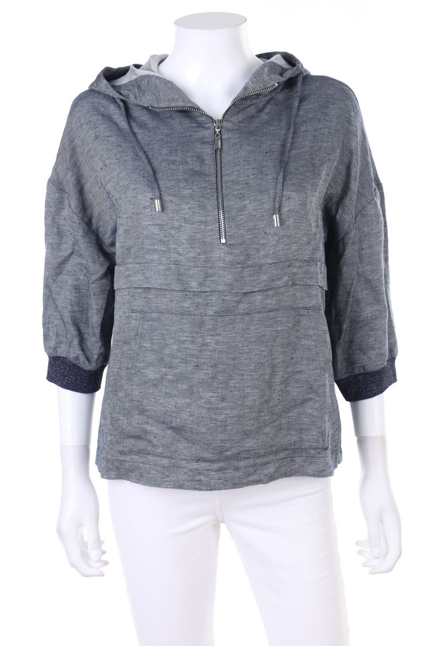 MAX&MOI - Pullover aus Leinen-Mix mit Kapuze - D 36