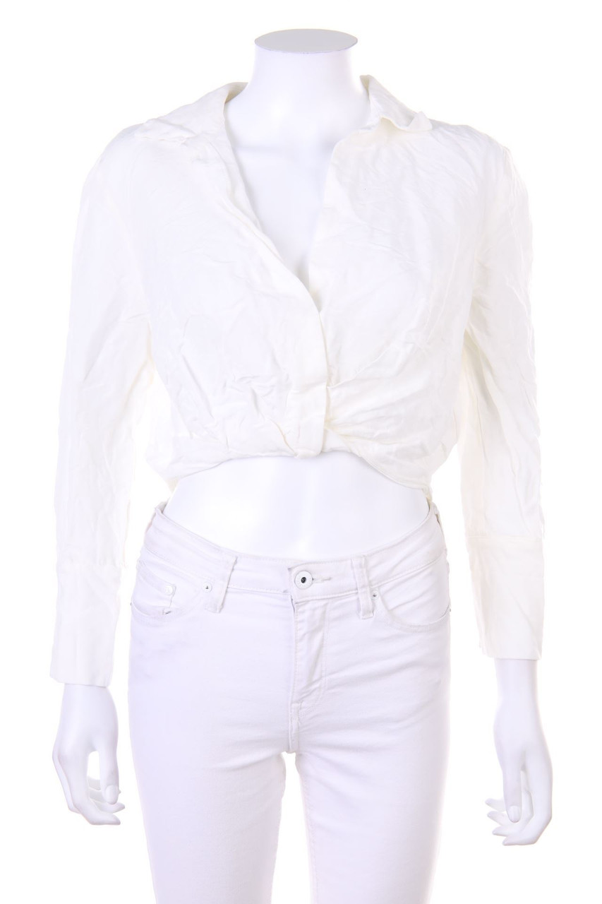 ZARA - Cropped-Hemd-Bluse - L