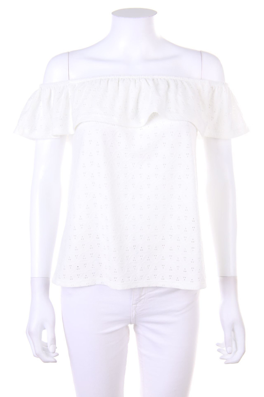 No Label - Shortsleeve-Shirt, Lace - M
