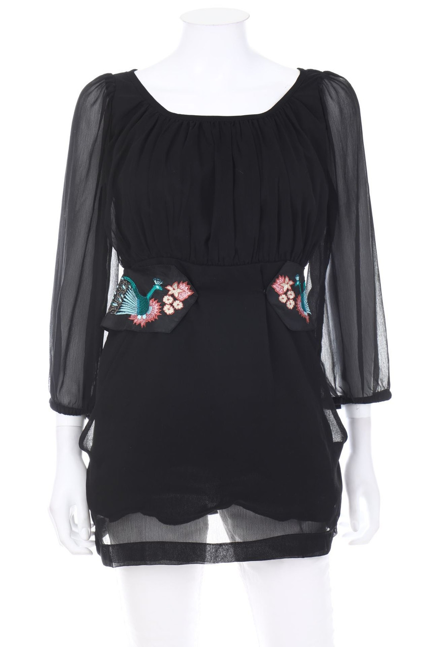 Desigual - Bluse mit Stickereien - XL