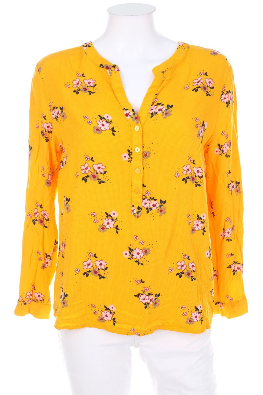 No Label - Blouse with Flower Print with French Cuff - XL