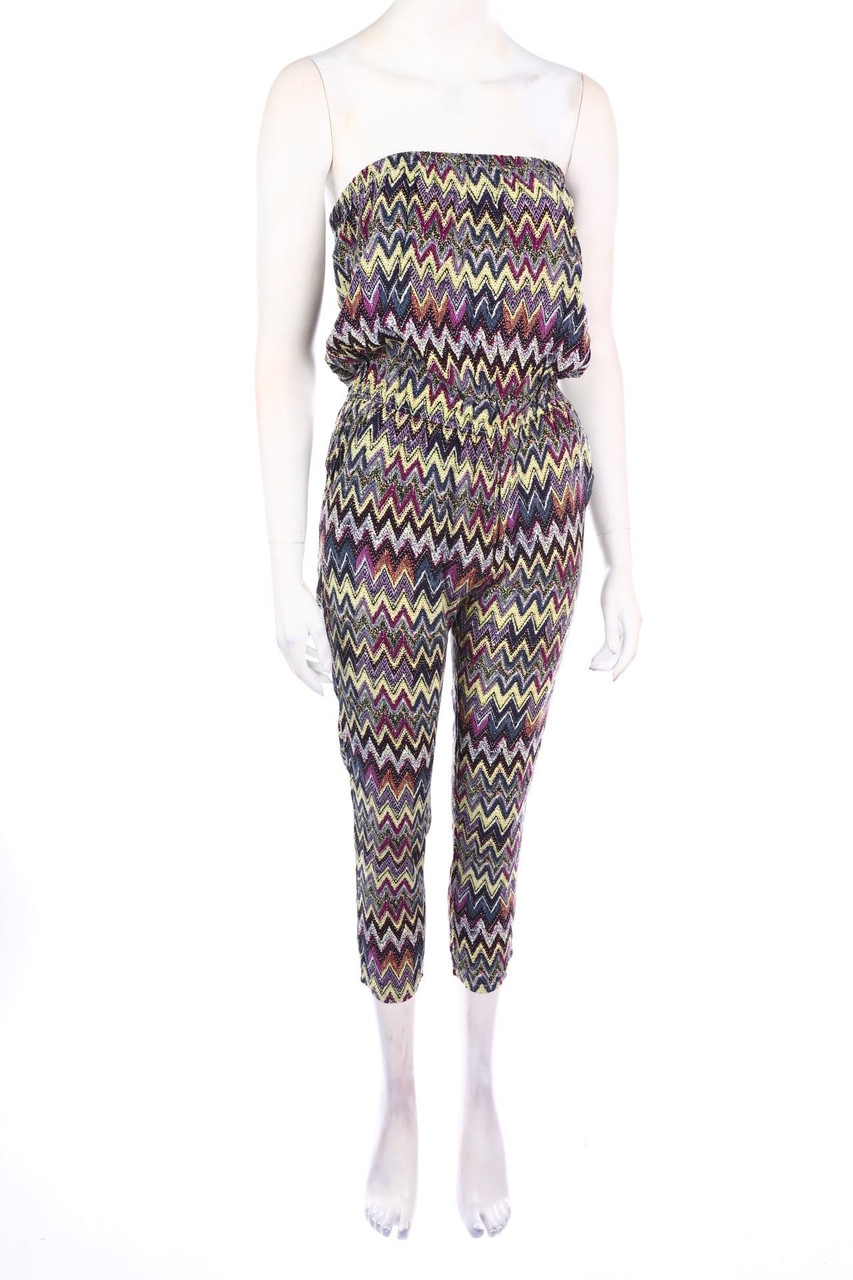No Label - Jumpsuit with Zig Zag Pattern - S