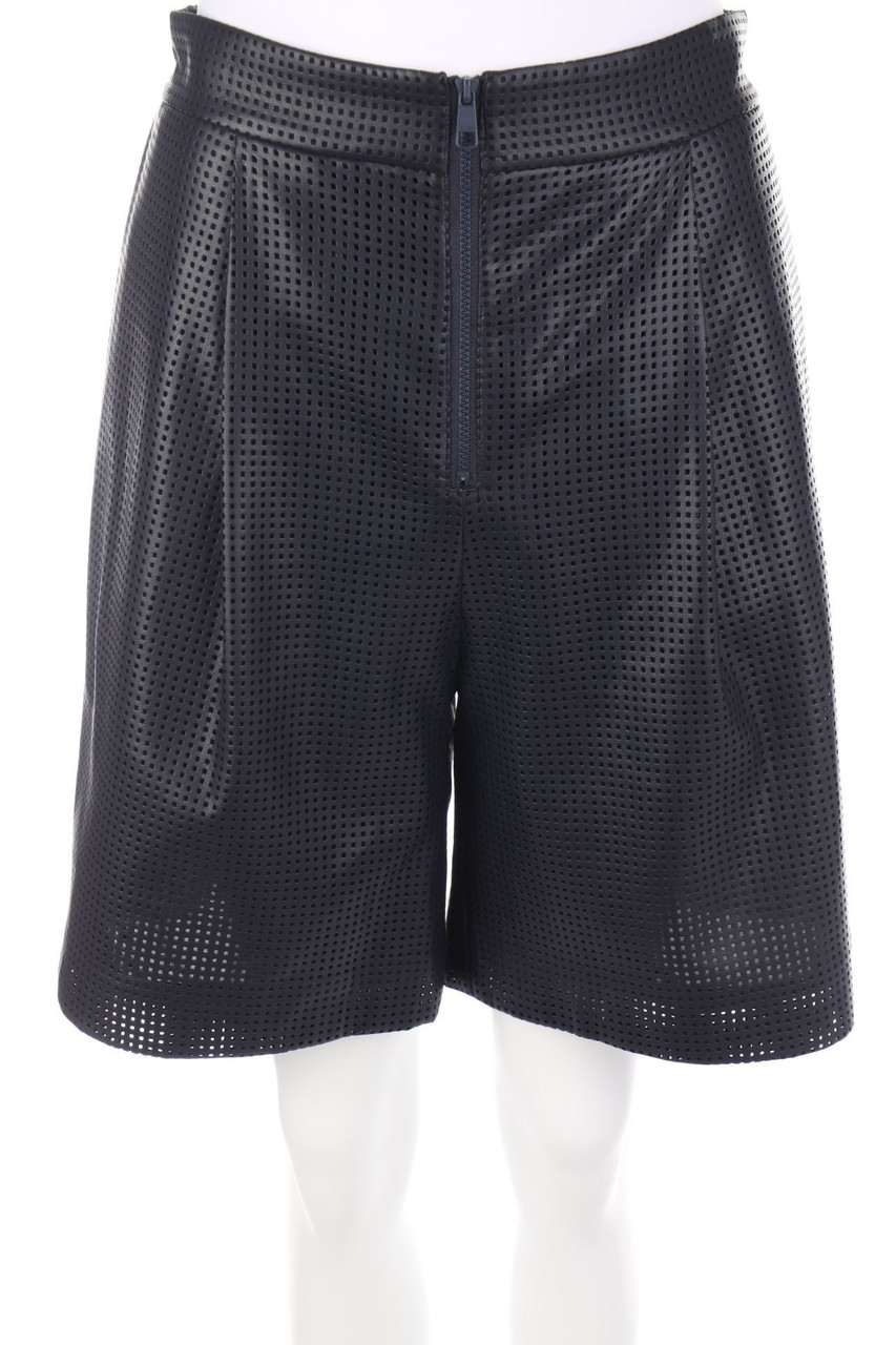 BOSS HUGO BOSS - High Waist-Faux Leather-Shorts - D 36