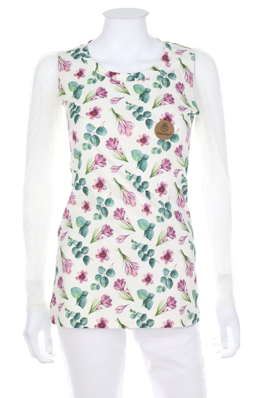 Frau Kauf - Longsleeve-Shirt with Flower Print - S