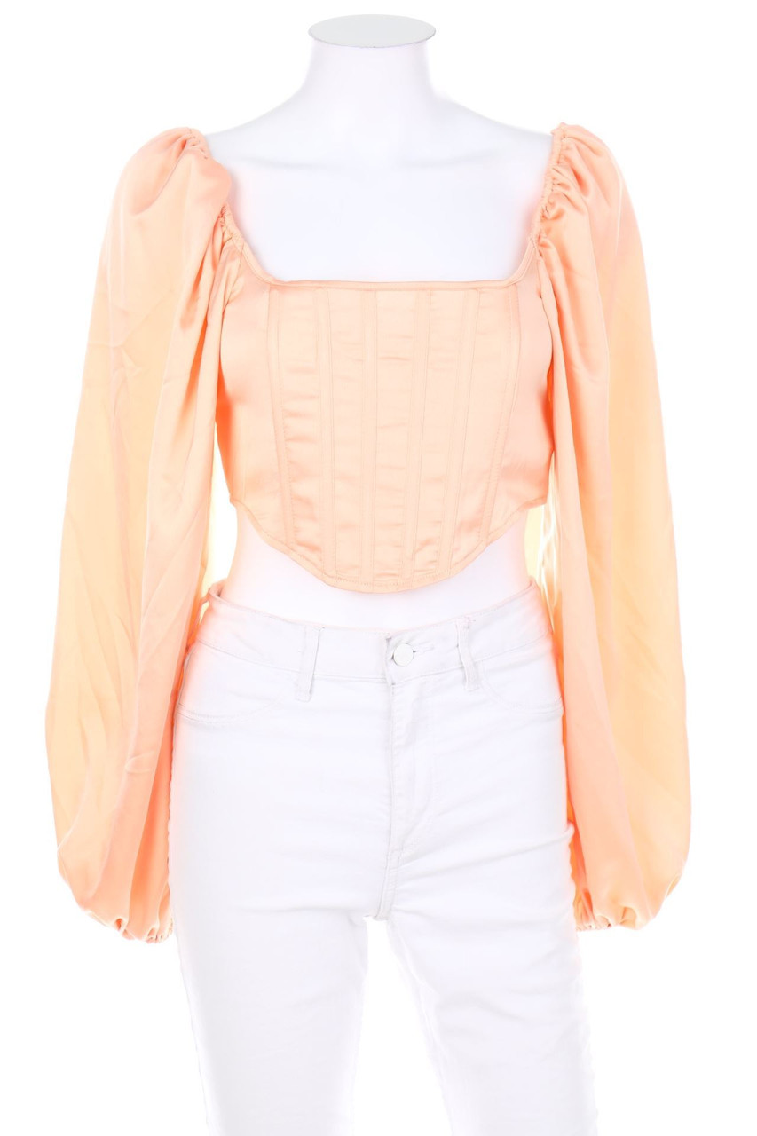 MISSGUIDED - Cropped-Off-the-shoulder blouse with Puffy Sleeves - D 34