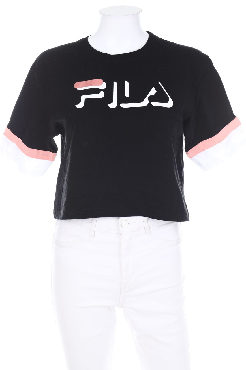 FILA - Kurzarm-Shirt mit Logo-Print - XS