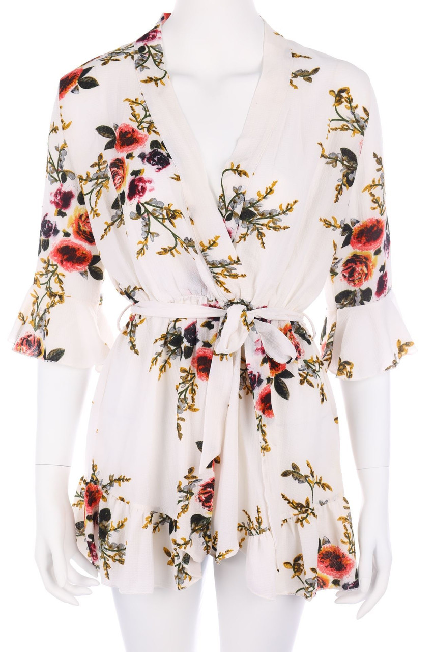 Boohoo - Playsuit mit Blumen-Print - D 34