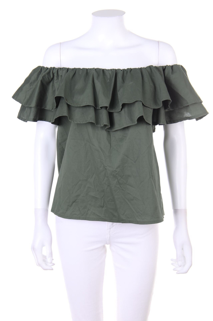 KONTATTO - Off-the-shoulder blouse with Volants - M