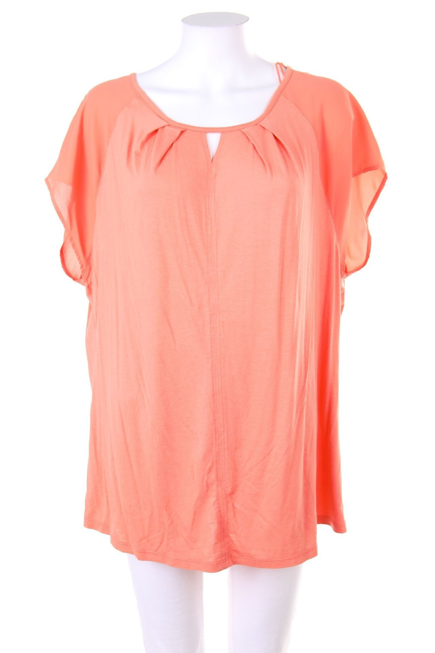 No Label - Shortsleeve-Shirt, Pleated - XL