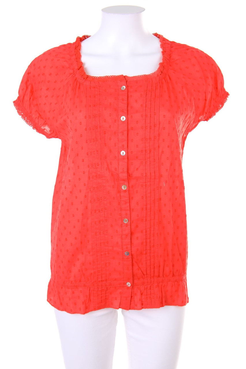 No Label - Shortsleeve Blouse with Pattern - M