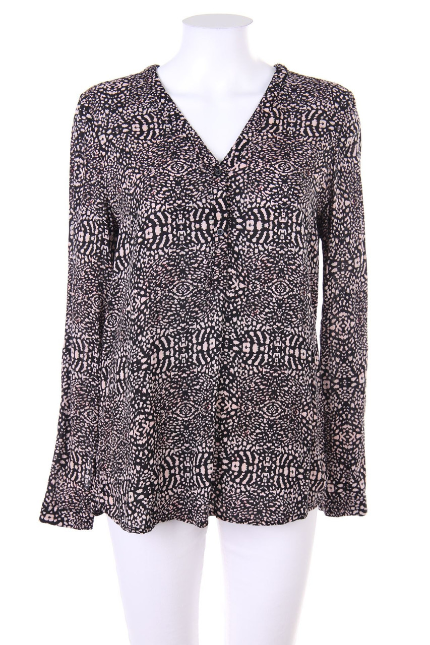 zebra - Print-Blouse with Roll-up Sleeves - L