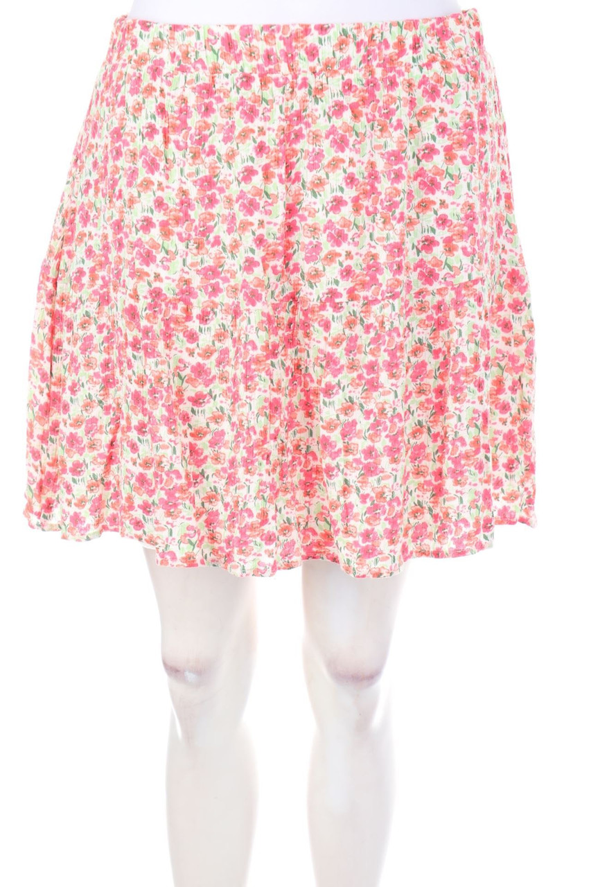 zebra - Skirt with Flower Print - L