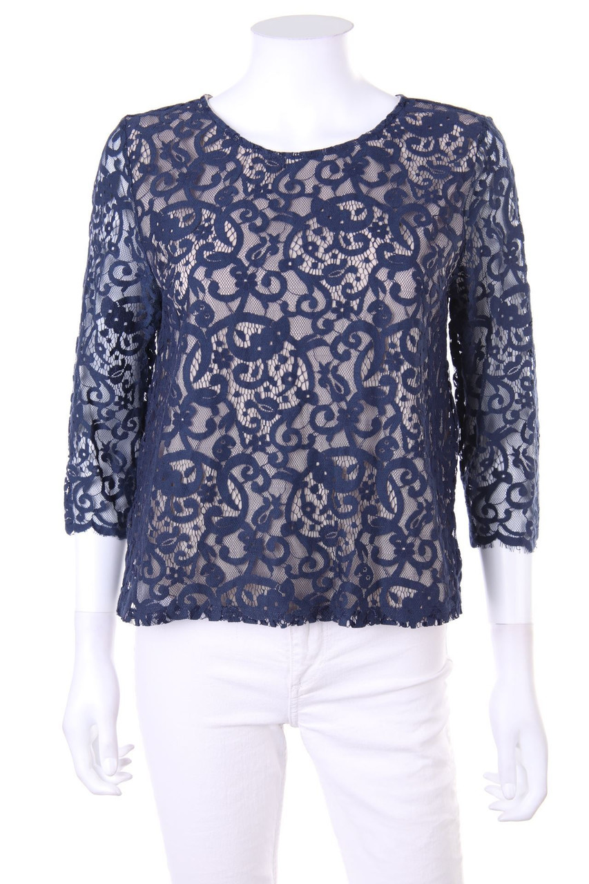 H&M - Bluse mit 3/4-Ärmel aus Spitze - M