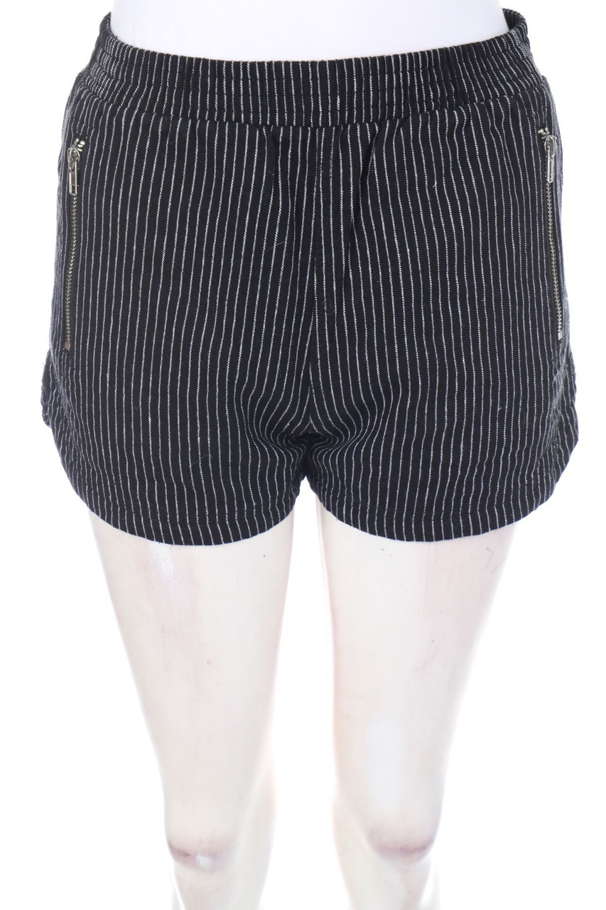 FOREVER 21 - Shorts mit Streifen aus Leinen-Mix - S