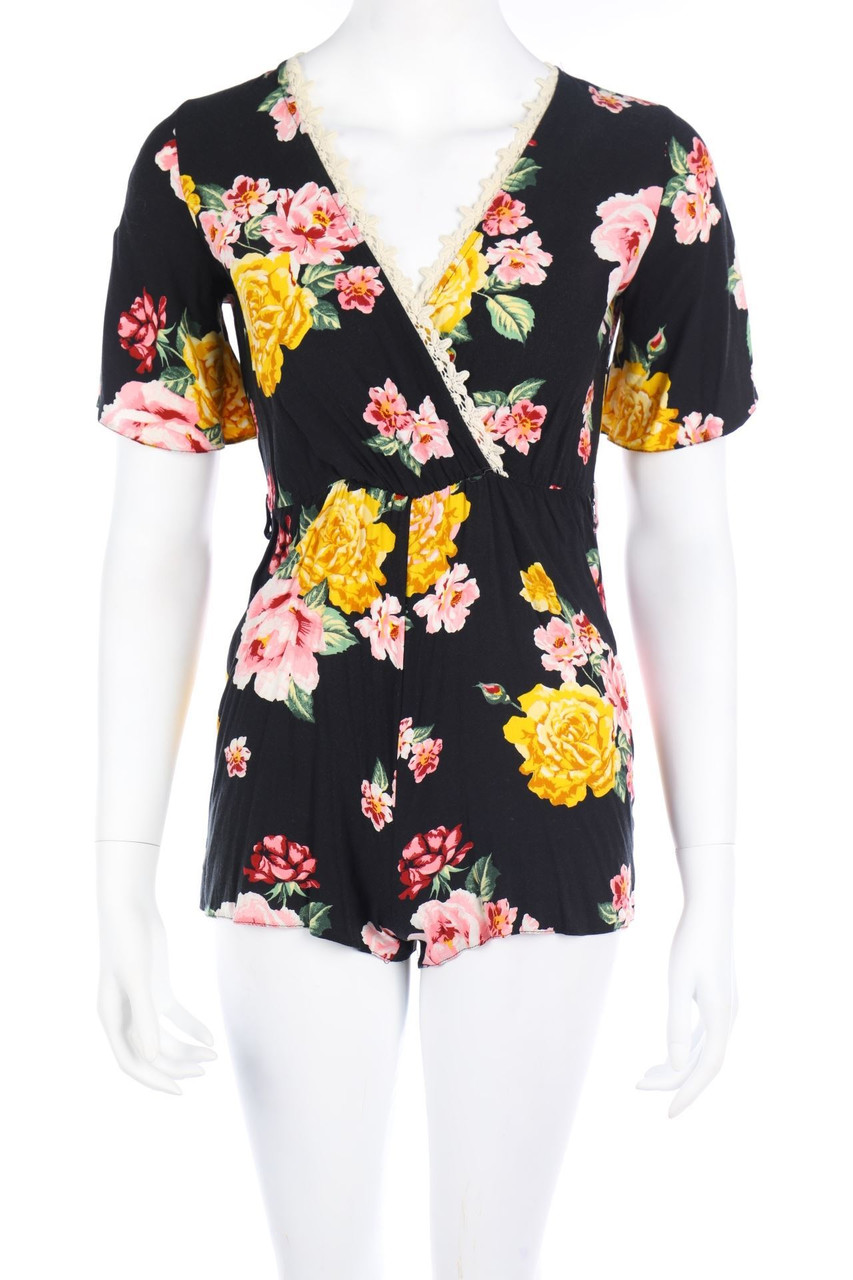 Miss Selfridge petites - Print-Playsuit mit Spitze - D 32