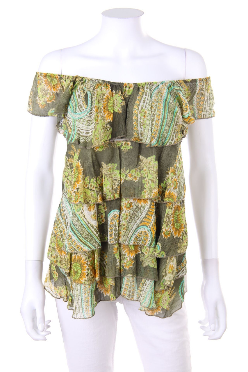 No Label - Blouse Top with Volants - L