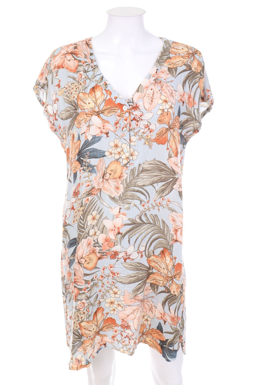 RESERVED - Mini Dress with Flower Print - D 38