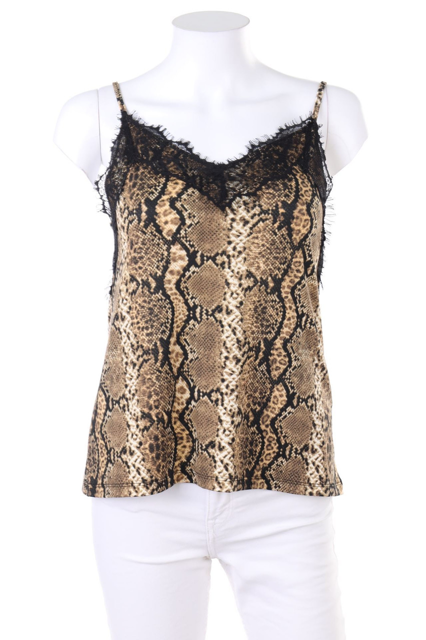 AMISU - Top mit Animal-Print - XS