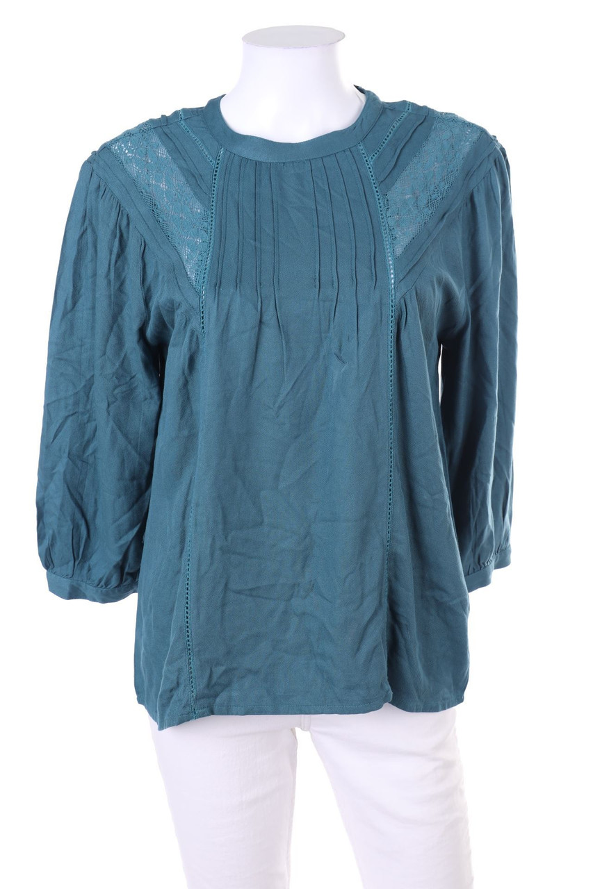 attrattivo - Boho-Bluse mit 3/4-Ärmel aus Viskose mit Spitzen-Einsatz - S
