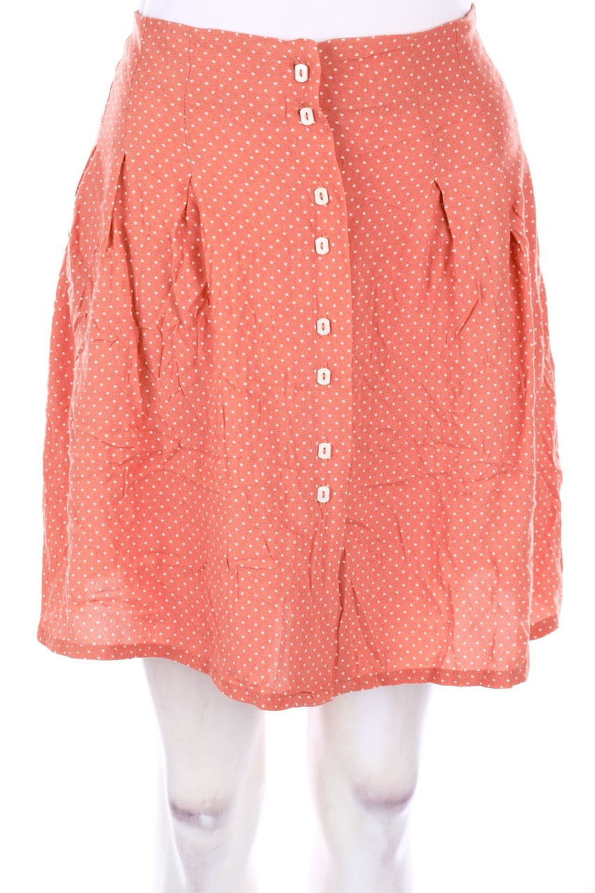 MANGO - Falten-Mini-Rock mit Punkten - M