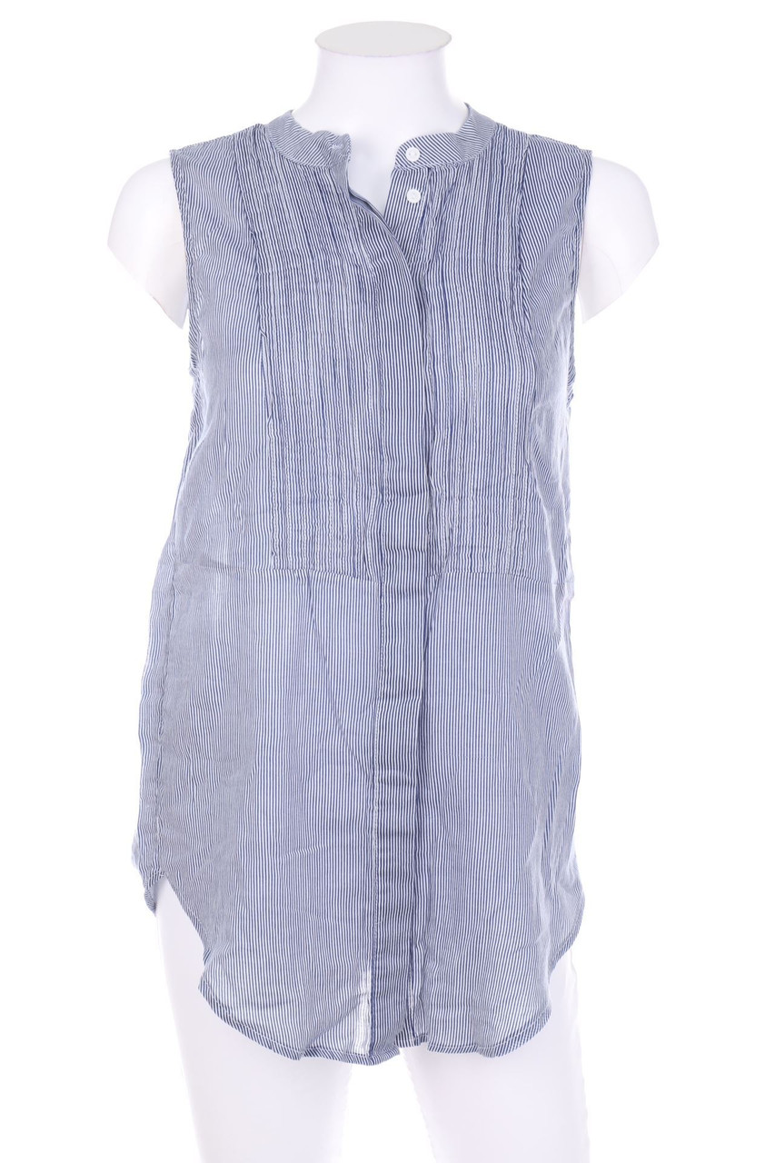 H&M - ärmellose Hemd-Bluse mit Biesen - D 34