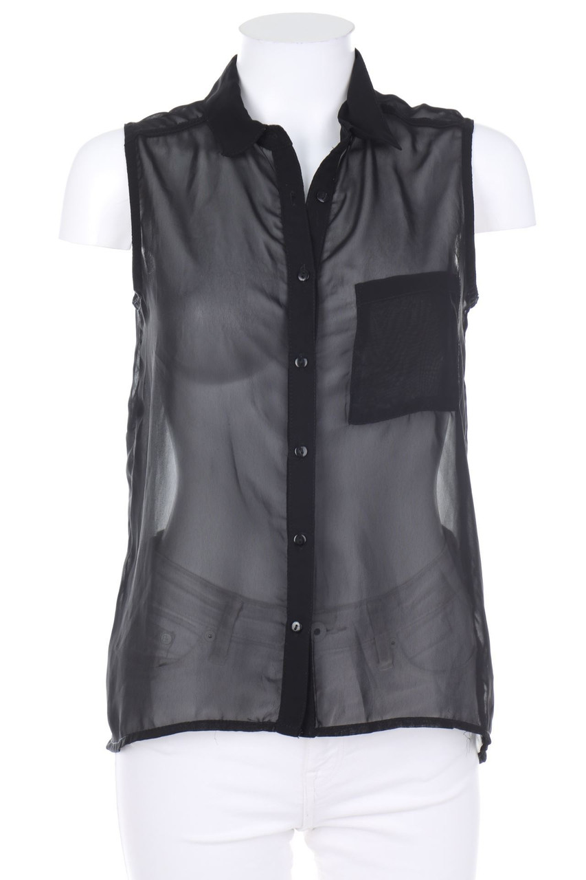 TALLY WEiJL - Sleeveless Shirt Blouse with Patch Pockets - D 34